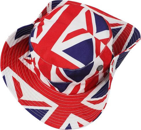 UK British Union Jack Flag Cowboy Cowgirl Hat Vintage Western Cowboy Roll Up Fedora Summer Sun Hat for Women Men in Kuwait