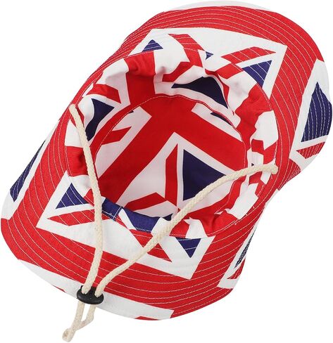 UK British Union Jack Flag Cowboy Cowgirl Hat Vintage Western Cowboy Roll Up Fedora Summer Sun Hat for Women Men in Kuwait