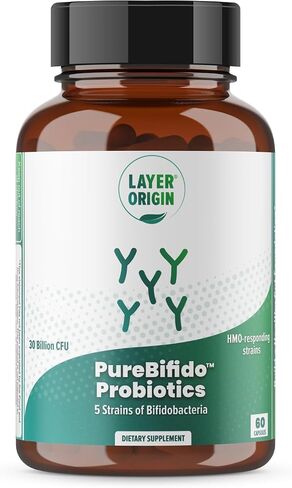 PureBifido Probiotics with 5 Strains of Bifidobacteria for Seeding Gut Microbiome and Boosting Your Gut Health, 30 Servings, HMO-Prebiotic Responding Strains in Saudi Arabia
