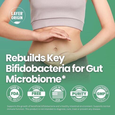 PureBifido Probiotics with 5 Strains of Bifidobacteria for Seeding Gut Microbiome and Boosting Your Gut Health, 30 Servings, HMO-Prebiotic Responding Strains in Saudi Arabia