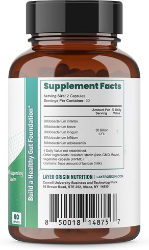 PureBifido Probiotics with 5 Strains of Bifidobacteria for Seeding Gut Microbiome and Boosting Your Gut Health, 30 Servings, HMO-Prebiotic Responding Strains in Saudi Arabia