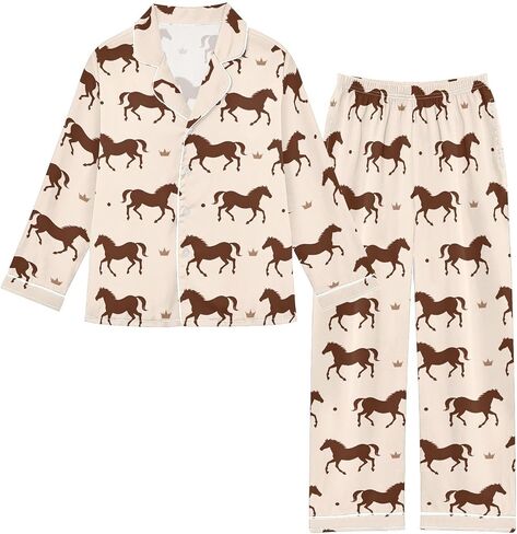 Two Piece Long Sleeve Satin Pajamas Set Comfy Silk Sleepwear Button Down Top and Pants Pjs in Saudi Arabia