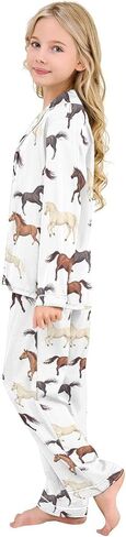 Two Piece Long Sleeve Satin Pajamas Set Comfy Silk Sleepwear Button Down Top and Pants Pjs in Saudi Arabia