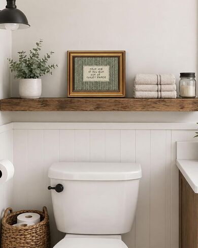Gold Framed Wall Art, Funny Bathroom Canvas Prints, Text Me If You Run Out Of Toilet Paper Picture Wall Decor, Striped Humorous Decor for Bathroom Toilet Restroom 9x11 inch in Kuwait