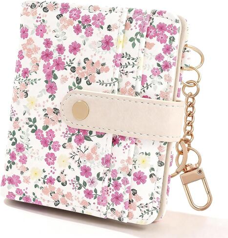 COOKOOKY Cherry Bowknot Wallet Women, Rfid Blocking Womens Wallet with Credit Card Holder, PU Leather Bifold Cash Zipper Coin Pocket ID Window for Women Teen Girls in Saudi Arabia