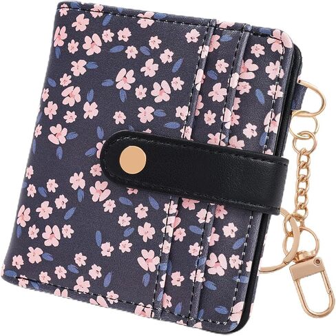 COOKOOKY Cherry Bowknot Wallet Women, Rfid Blocking Womens Wallet with Credit Card Holder, PU Leather Bifold Cash Zipper Coin Pocket ID Window for Women Teen Girls in Saudi Arabia