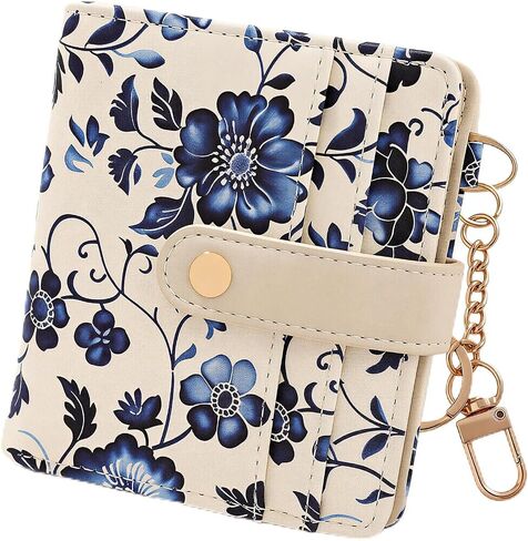 COOKOOKY Cherry Bowknot Wallet Women, Rfid Blocking Womens Wallet with Credit Card Holder, PU Leather Bifold Cash Zipper Coin Pocket ID Window for Women Teen Girls in Saudi Arabia