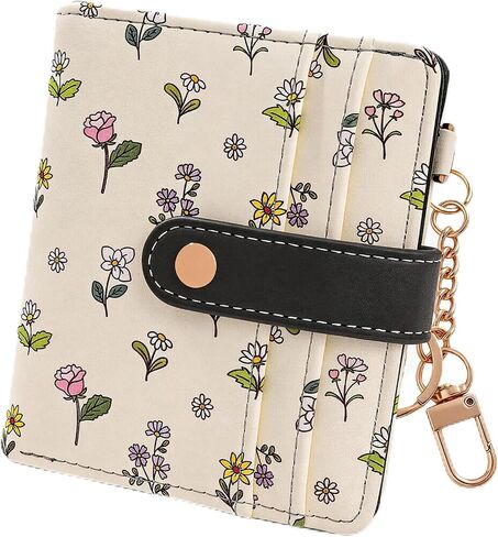 COOKOOKY Cherry Bowknot Wallet Women, Rfid Blocking Womens Wallet with Credit Card Holder, PU Leather Bifold Cash Zipper Coin Pocket ID Window for Women Teen Girls in Saudi Arabia