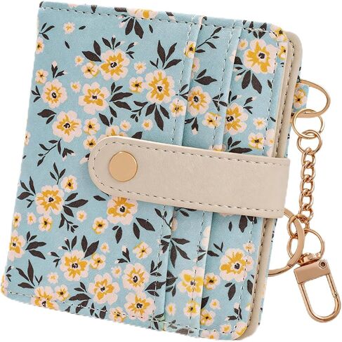 COOKOOKY Cherry Bowknot Wallet Women, Rfid Blocking Womens Wallet with Credit Card Holder, PU Leather Bifold Cash Zipper Coin Pocket ID Window for Women Teen Girls in Saudi Arabia