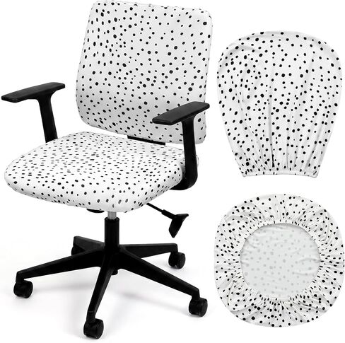 Chumia Composition Notebook Classroom Decor Teacher Office Chair Slipcover Teacher Black and White Composition Cover for Office Classroom Chair Protective Stretch Decorative Fabric Cover Standard Size in Kuwait