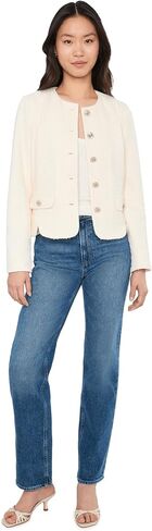 Liverpool Los Angeles Collarless Jacket with Scallop Detail in Kuwait