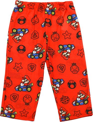 Nintendo Super Mario Pajamas for Boys, 3 Piece Boys Mario Pajamas, Super Mario Pjs for Kids, Shirt, Pants & Shorts, Size 4-10 in Kuwait