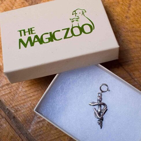 Sterling Silver Large Veterinary Caduceus Charm for Charm Bracelet - Gifts for Veterinarians - Vet Symbol Charm - Handcrafted in the USA in Kuwait