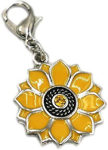 Bead Landing 12 Pack: Charmalong™ Yellow & Rhodium Sunflower Charm in Kuwait