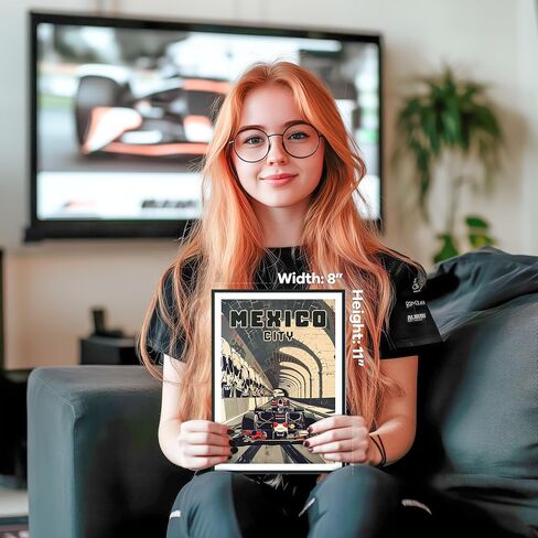 HK Studio F1 Race Car Posters Decor 8" x 11" Pack 6 - Dorm Decor, Vintage Room Decor Aesthetic, Teen Room Decor in Kuwait