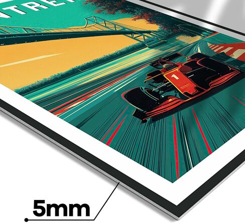 HK Studio F1 Race Car Posters Decor 8" x 11" Pack 6 - Dorm Decor, Vintage Room Decor Aesthetic, Teen Room Decor in Kuwait