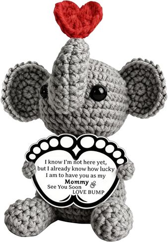 New Mom Gifts First Time Mom to Be Pregnant Expecting Mommy Birthday Gifts for Handmade Cozy Crochet Elephant Best Cute Present Boy Girl Moms Mama from Husband Baby Shower Essentials in Saudi Arabia