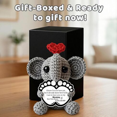 New Mom Gifts First Time Mom to Be Pregnant Expecting Mommy Birthday Gifts for Handmade Cozy Crochet Elephant Best Cute Present Boy Girl Moms Mama from Husband Baby Shower Essentials in Saudi Arabia