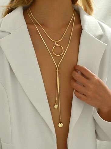 Golden Dainty Layered Necklaces For Women Elegant Boho Minimalist Design Trendy Fashion Jewelry 2025 Long Layered Necklace Set Vacation Jewelry For Women in Kuwait