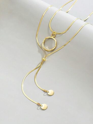 Golden Dainty Layered Necklaces For Women Elegant Boho Minimalist Design Trendy Fashion Jewelry 2025 Long Layered Necklace Set Vacation Jewelry For Women in Kuwait