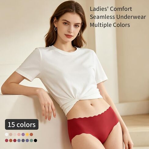 Sophproton 300-Pack Women's Tagless Underwear Bulk | Seamless Comfort Panties for Donations & Shelters | Sorted by Size S-2XL in 5 Labeled Bags | 15 Colors, Breathable Multi-Pack in Saudi Arabia