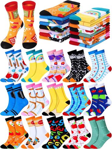 Glitopper 16 Pairs Juneteenth Socks Novelty African Flag Crew Socks Black Power Pride Gifts for Men Women in Saudi Arabia