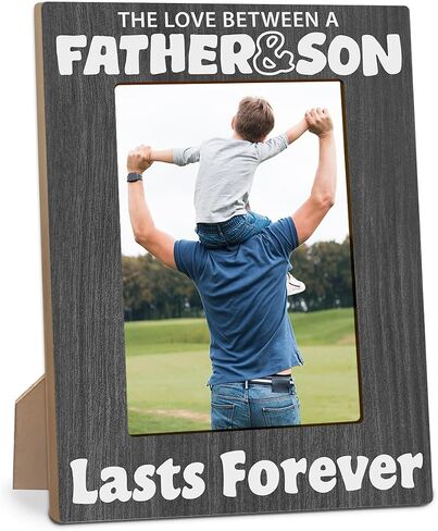 Dad Picture Frame - Our 1st Father's Day Together - 4x6 Wooden Photo Frame With Support - First Time Dad Gifts From Wife Daughter Son， First Father's Day Gifts for Father - A04 in Kuwait