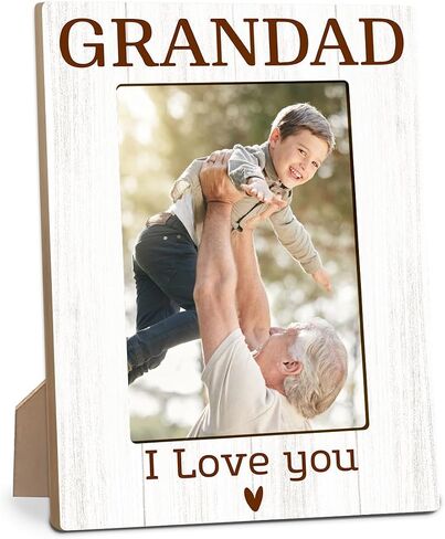 Dad Picture Frame - Our 1st Father's Day Together - 4x6 Wooden Photo Frame With Support - First Time Dad Gifts From Wife Daughter Son， First Father's Day Gifts for Father - A04 in Kuwait