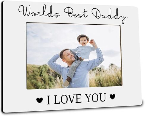 Dad Picture Frame - Our 1st Father's Day Together - 4x6 Wooden Photo Frame With Support - First Time Dad Gifts From Wife Daughter Son， First Father's Day Gifts for Father - A04 in Kuwait