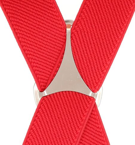 RANGER Slim Suspenders for Men - 1" Wide Y-Back with 4 Clips | Lightweight Elastic Braces | 51" Adjustable | Made in Europe in Saudi Arabia