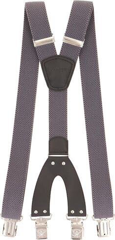 RANGER Leather Suspenders for Men - 1.6" Wide Work Suspenders with Genuine Leather | 51" Adjustable | Handmade in Europe in Saudi Arabia