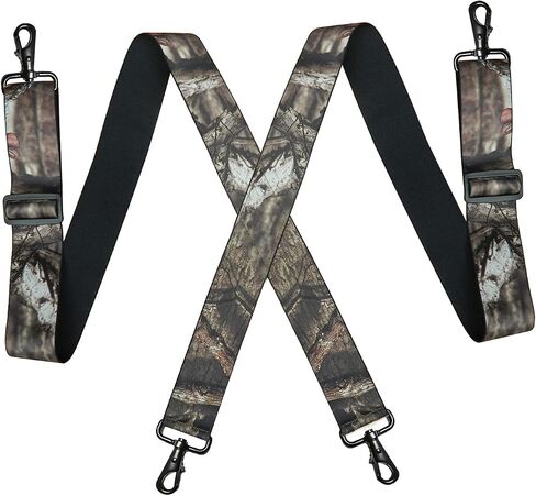 Camo Suspenders for Men Heavy Duty Big And Tall 2 Inch Full Elastic Adjustable Camouflage Suspenders For Hunting Work in Saudi Arabia