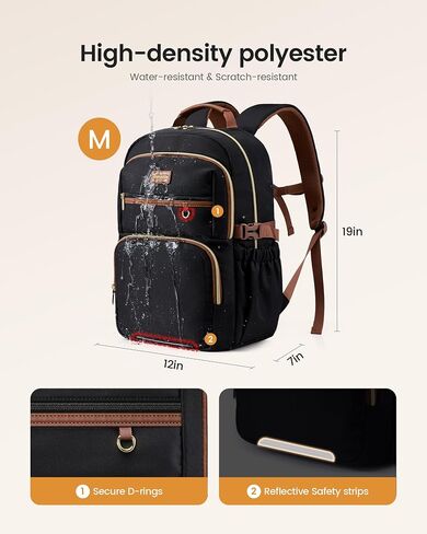 LOVEVOOK Laptop Backpack for Women, 15.6 Inch Travel Backpack with Giant Tumbler Holder Pocket, Multi-Pocket College School Bookbag Purse, Water-Resistant Work Daypack for Teacher Nurse in Kuwait