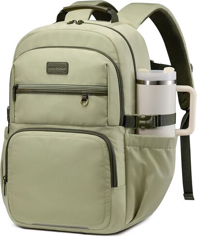 LOVEVOOK Laptop Backpack for Women, 15.6 Inch Travel Backpack with Giant Tumbler Holder Pocket, Multi-Pocket College School Bookbag Purse, Water-Resistant Work Daypack for Teacher Nurse in Kuwait