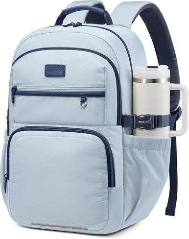 LOVEVOOK Laptop Backpack for Women, 15.6 Inch Travel Backpack with Giant Tumbler Holder Pocket, Multi-Pocket College School Bookbag Purse, Water-Resistant Work Daypack for Teacher Nurse in Kuwait