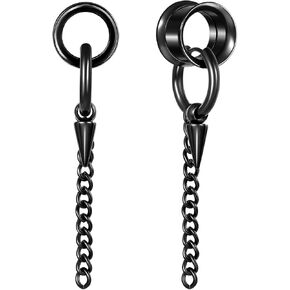 Aienid 2 Pcs Stainless Steel Dangle Gauges, 6mm-20mm Ear Tunnels Plugs Expander Plugs Stretcher Piercing Body Jewelry for Men Women in Saudi Arabia