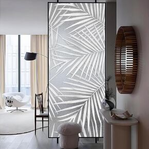 Faux 3D Frosted Tropical Window Privacy Film for Glass Door and Window, 29.53"x68.90" 3D-Palm Leaves in Kuwait
