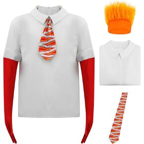 Anger Costume Inside Cosplay Out Shirt For Adult Emotions Halloween Anxiety Costume Top With Tie Gloves Funny Dress in Saudi Arabia