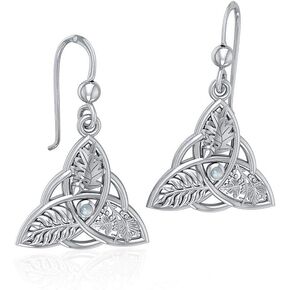 Sterling Silver Oak Ash Thorn Earrings Dangle Drop Moonstone Gemstone Jewelry for Women Birthday Gift in Saudi Arabia