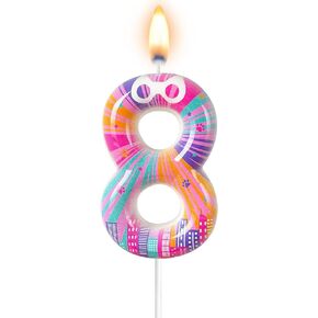 Mauin Cat-Themed Number Candles, Colorful City-Style Cake Decorating Candles, Pet-Themed Party Decorations, Anniversary Celebration Supplies, Dessert Table Cake Decorations(4) in Saudi Arabia