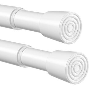 2 Pack Spring Tension Curtain Rod 17-41 Inch Black Tension Rod Extendable Curtain Rod No Drilling Adjustable Spring Loaded Curtain Rods Tension Rods For Windows,Closet,Doorway,Kitchen,Bookshelf in Saudi Arabia