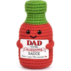 Fathers Day Dad Gifts from Daughter Son, First Father's Day Birthday Best Dad Ever Gifts for New Dads Step Bonus Dads to Be Gift, Father in Law Daddy Gift Handmade Crochet Hot Sauce Doll Dad's Present in Saudi Arabia