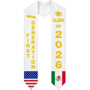 Cosweet First Generation Graduation Stole - 73" Class of 2026 Satin Graduation Sash, Gift for High School College Graduates in Kuwait