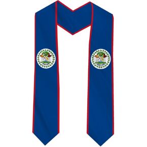 Belize Country Flag Graduation Stole Sash Double-Layer Ceremonial Scarf in Saudi Arabia