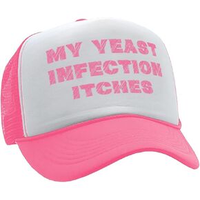 Funny Women's Trucker Hat - Trucker Hats for Women - Perfect Gag Gift for Naughty Gift Exchange Trucker Hats Neon Hot Pink (US, Alpha, One Size, My Yeast Infection Itches) in Saudi Arabia