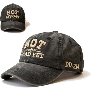 Not Dead Yet Embroidered Baseball Cap DD-214 for Men Women Vintage Still Not Dead Hats Trucker Dad Hat Funny DD214 Washed Cap in Saudi Arabia
