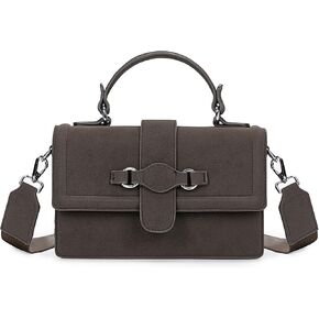 ALEX&MIA Classy Mini Structured Top Handle Handbag for Women - Small Crossbody Bag with Magnetic Flap & Removable Woven Strap in Saudi Arabia