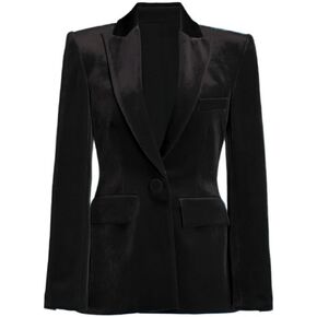 Velvet Jacket Blazers for Women Trendy Business Casual Button Up Fall Winter Outerwear Office Work Party in Saudi Arabia