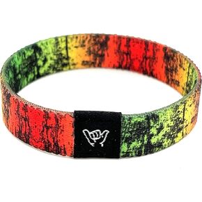 Hang Loose Bands - Coastal Surfer Beach Bracelet for Men, Women & Teens - Comfy Summer - Boho Reversible Wristband- Rad Rasta| Small: 6.5" (most common fitting size) in Saudi Arabia