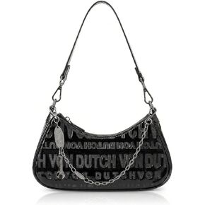 Von Dutch Small Shoulder Bag for Women, Vegan Leather Y2K Purse with Chain Strap & Zip Closure in Saudi Arabia